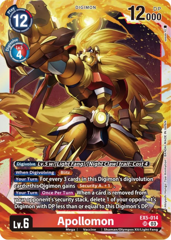 Apollomon [EX5-014] [Animal Colosseum] For Cheap