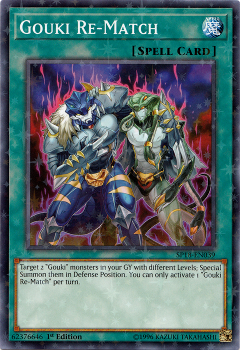 Gouki Re-Match [SP18-EN039] Starfoil Rare on Sale