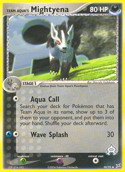 Team Aqua s Mightyena (30 95) [EX: Team Magma vs Team Aqua] For Sale