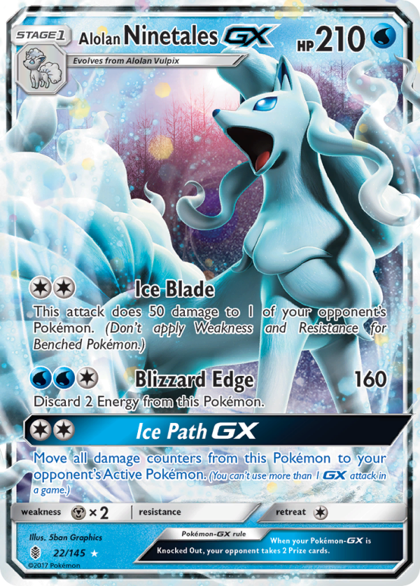 Alolan Ninetales GX (22 145) [Sun & Moon: Guardians Rising] For Discount